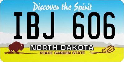 ND license plate IBJ606