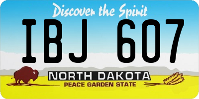 ND license plate IBJ607