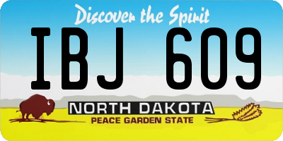 ND license plate IBJ609