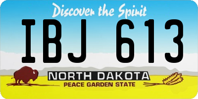 ND license plate IBJ613
