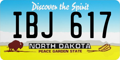 ND license plate IBJ617