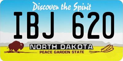 ND license plate IBJ620