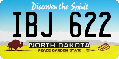 ND license plate IBJ622