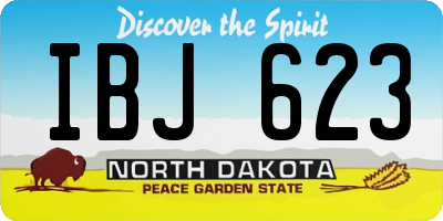 ND license plate IBJ623