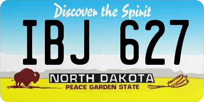 ND license plate IBJ627