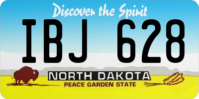 ND license plate IBJ628