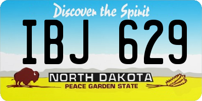 ND license plate IBJ629
