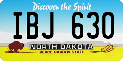 ND license plate IBJ630