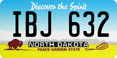 ND license plate IBJ632