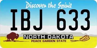 ND license plate IBJ633