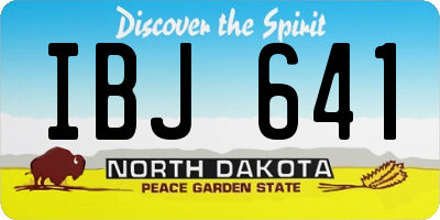 ND license plate IBJ641