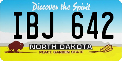 ND license plate IBJ642