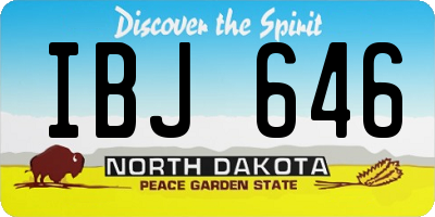 ND license plate IBJ646