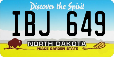 ND license plate IBJ649