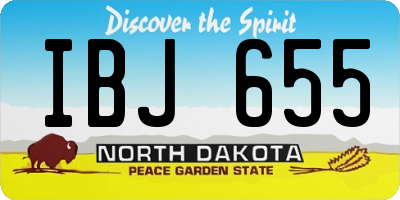 ND license plate IBJ655