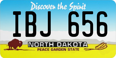 ND license plate IBJ656