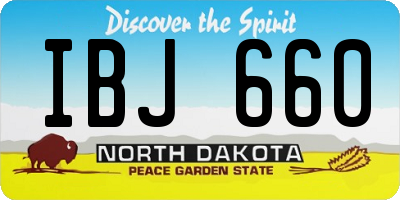 ND license plate IBJ660