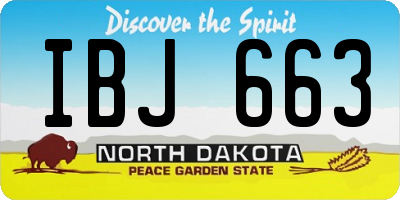 ND license plate IBJ663