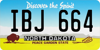 ND license plate IBJ664