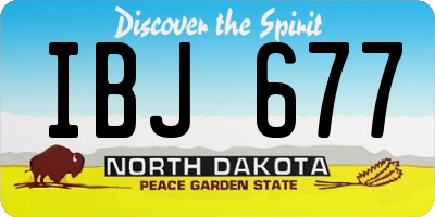 ND license plate IBJ677
