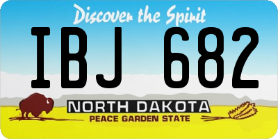 ND license plate IBJ682