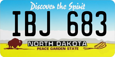 ND license plate IBJ683