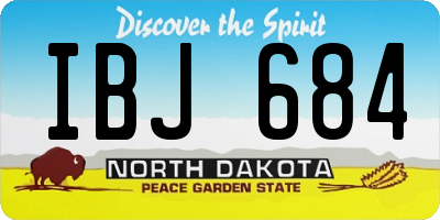 ND license plate IBJ684