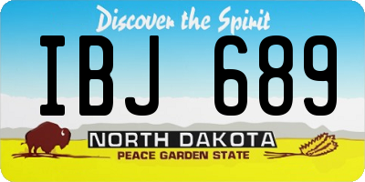 ND license plate IBJ689