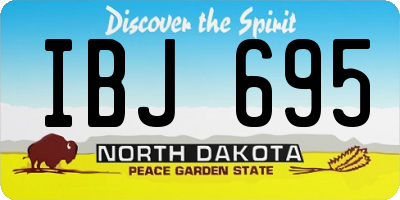 ND license plate IBJ695