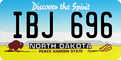 ND license plate IBJ696
