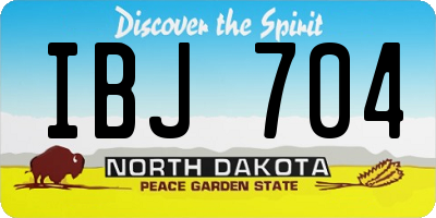 ND license plate IBJ704