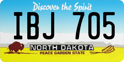 ND license plate IBJ705