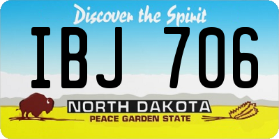 ND license plate IBJ706