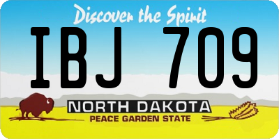 ND license plate IBJ709