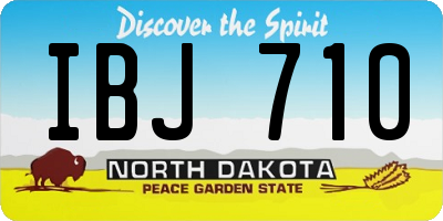 ND license plate IBJ710