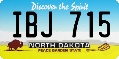 ND license plate IBJ715