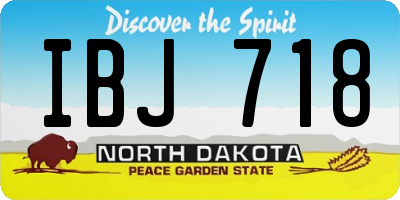 ND license plate IBJ718