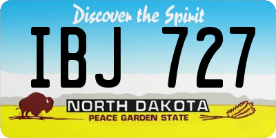 ND license plate IBJ727