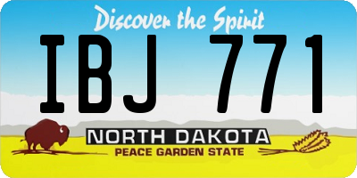 ND license plate IBJ771