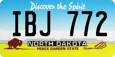 ND license plate IBJ772