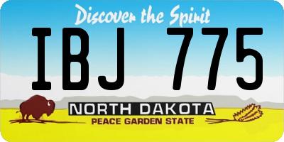 ND license plate IBJ775
