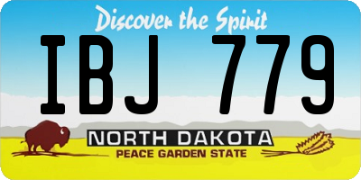 ND license plate IBJ779