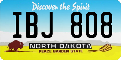 ND license plate IBJ808