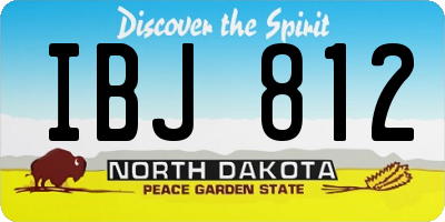 ND license plate IBJ812