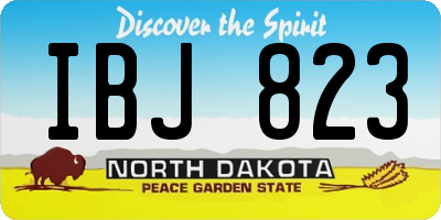 ND license plate IBJ823