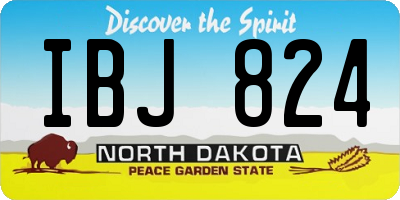 ND license plate IBJ824