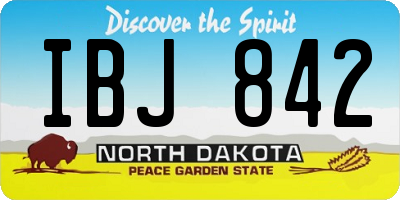 ND license plate IBJ842