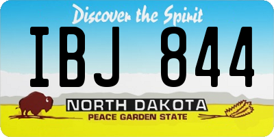 ND license plate IBJ844