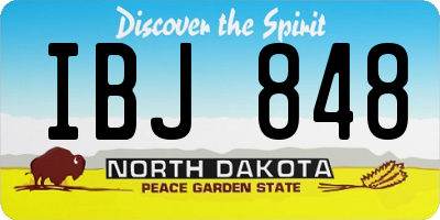 ND license plate IBJ848