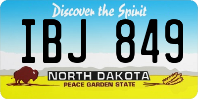 ND license plate IBJ849